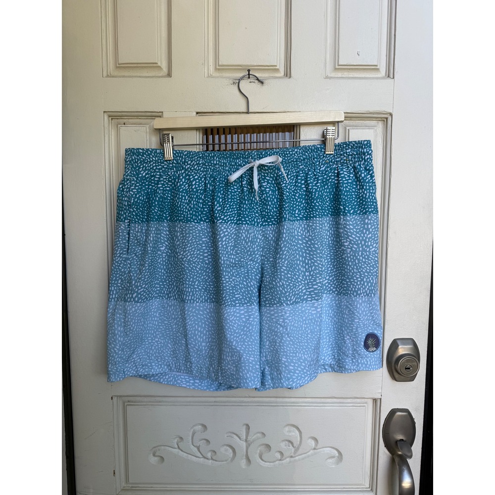 Chubbies Mens Blue Ombre Speckled Swim Trunks 5.5 Inseam Size 2XL XXL